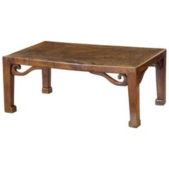 19th Century Carved Chinese Elm Low Table