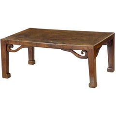 19th Century Carved Chinese Elm Low Table