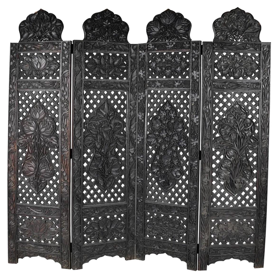 19th Century Carved Chinese Screen