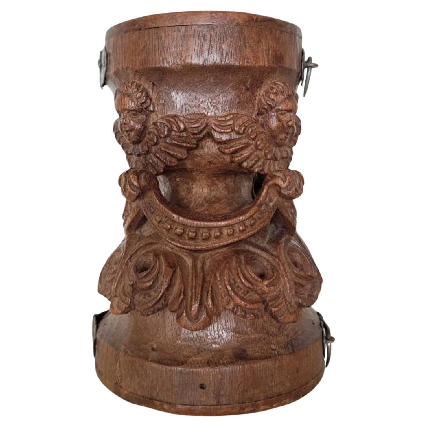 19th Century Carved Communion Chalice Case  For Sale