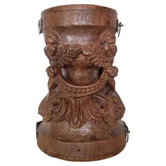 19th Century Carved Communion Chalice Case 