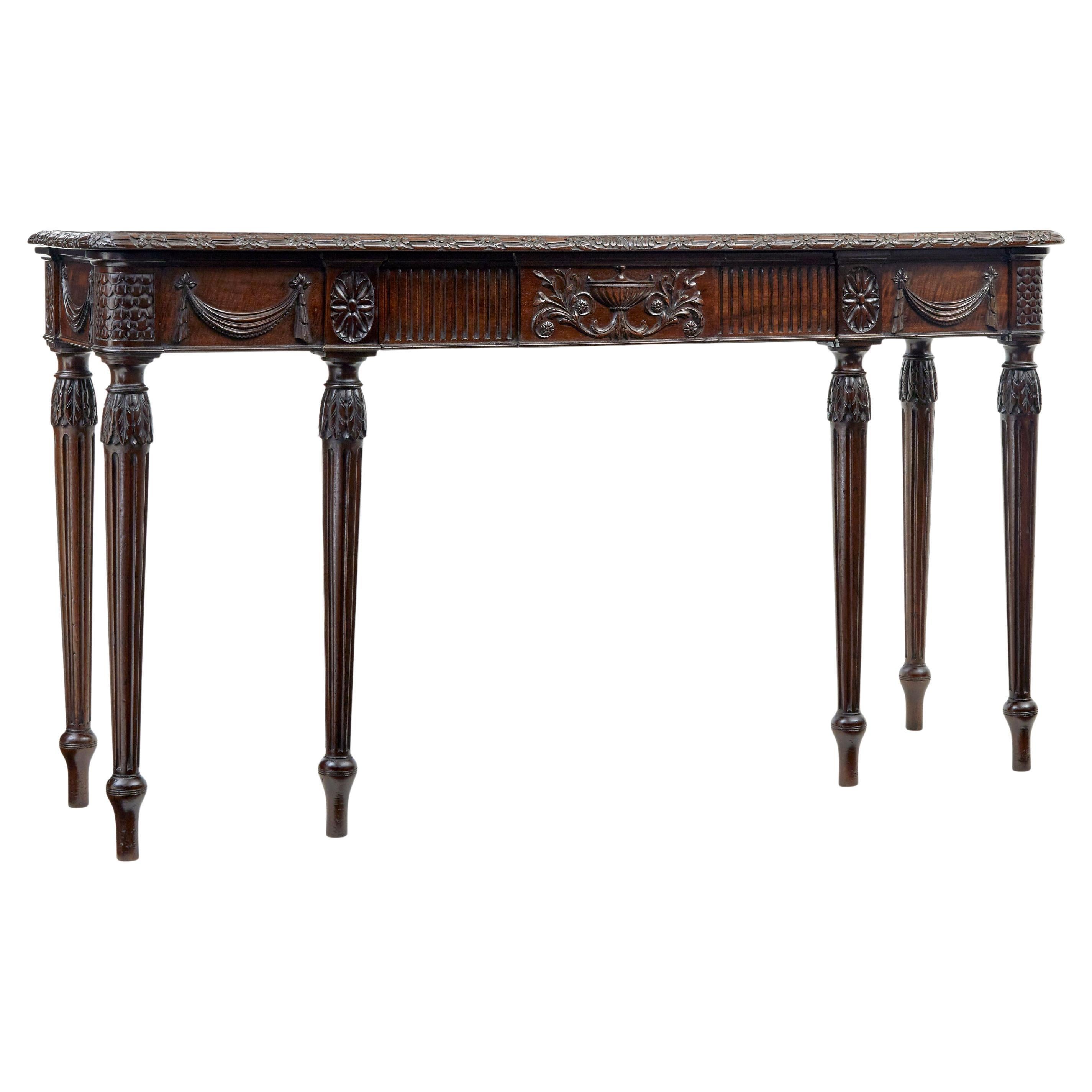 19th century carved console table in the Adams Style For Sale