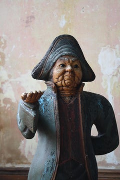 19th Century Carved Dumb Waiter Mr Bumble Oliver Twist Charles Dickens Folk Art