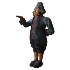 19th Century Carved Dumb Waiter Mr Bumble Oliver Twist Charles Dickens Folk Art