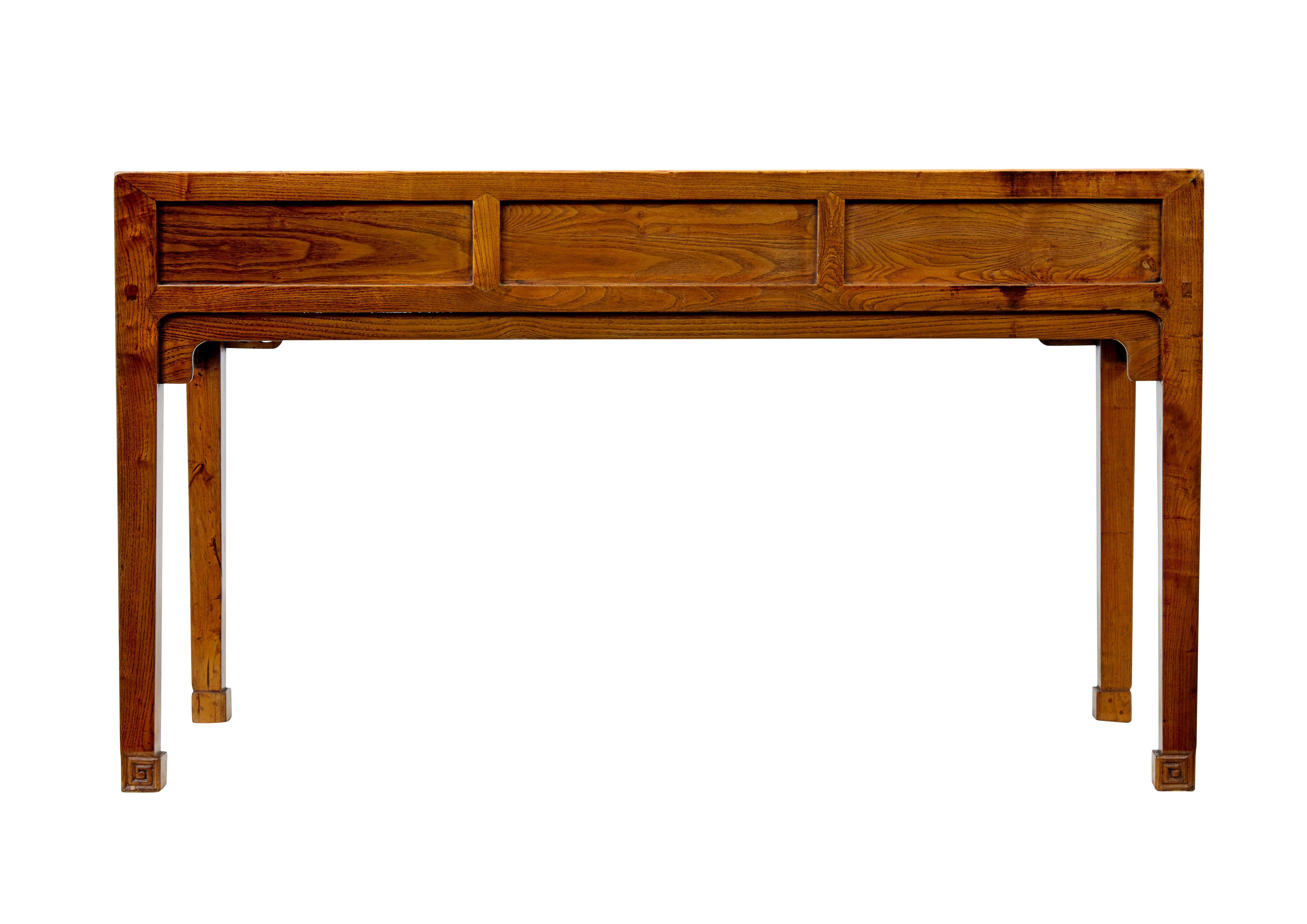 Hand-Carved 19th Century carved elm sideboard For Sale