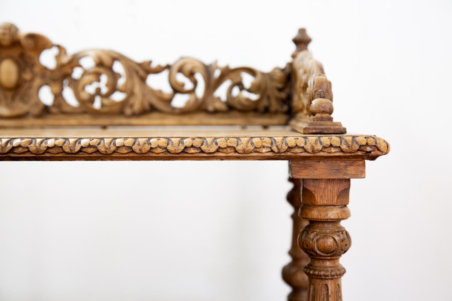 19th Century Carved English Four-Tier Shelf 2
