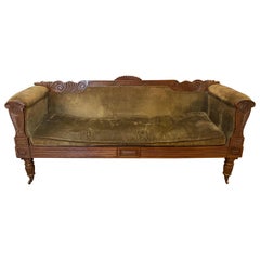 Antique 19th Century Carved English Regency Sofa