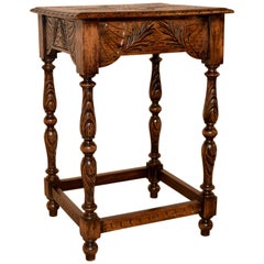 Antique 19th Century Carved English Side Table