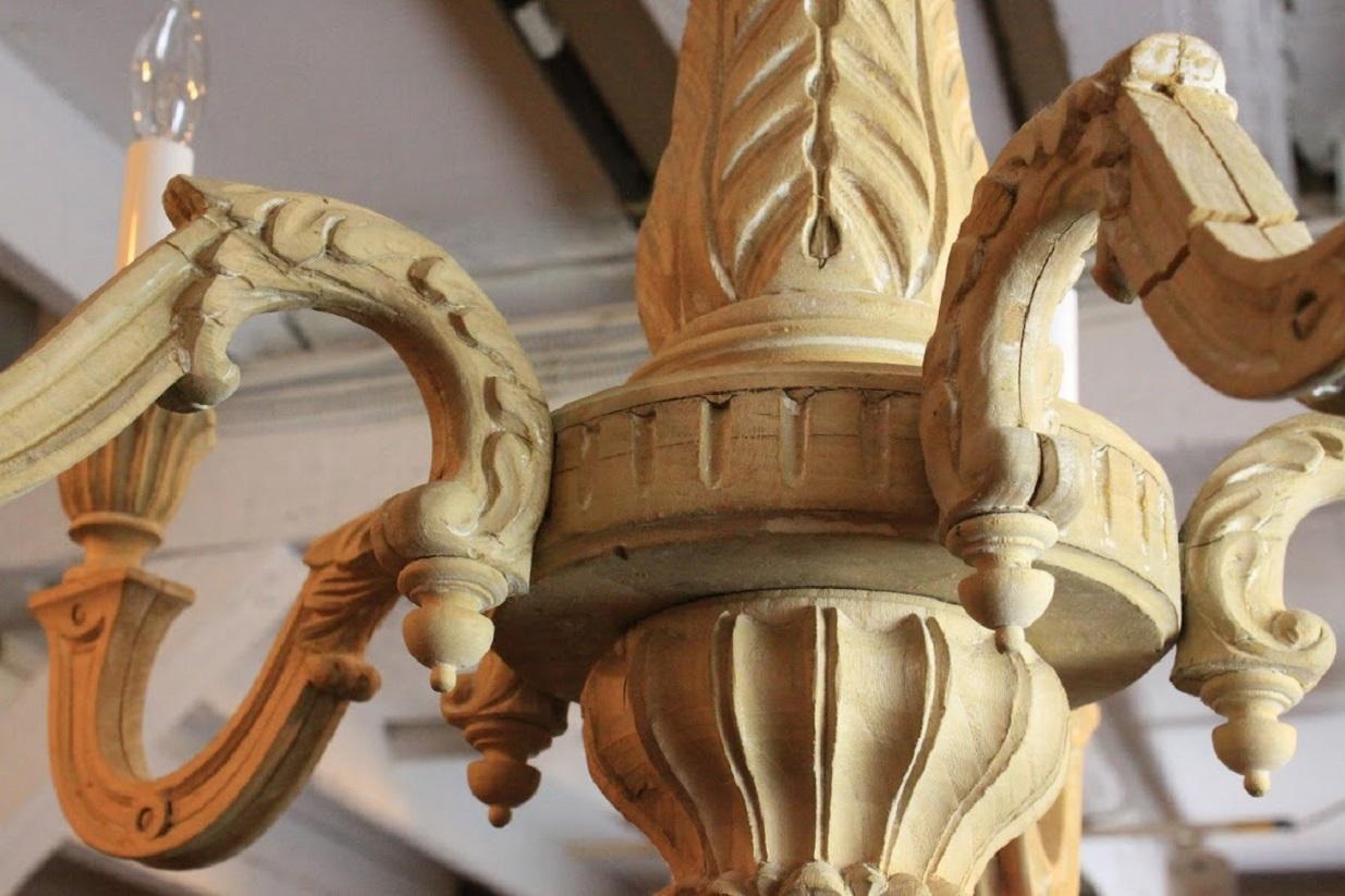 19th Century Carved French Chandelier 3