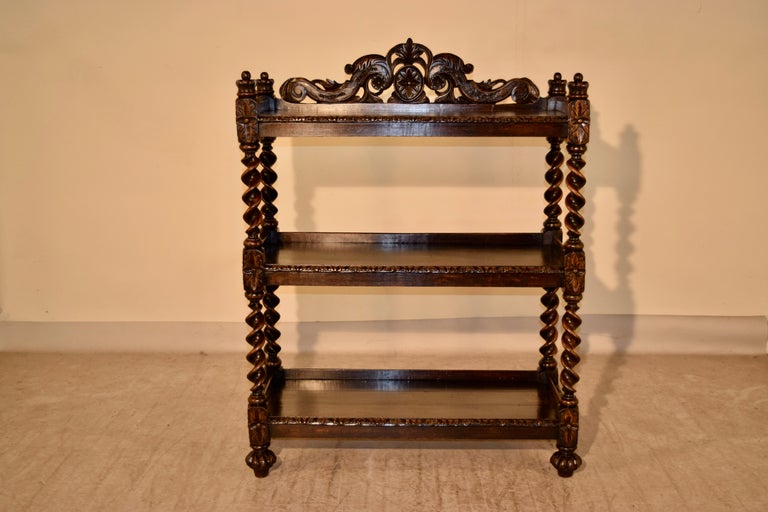Hand-Carved 19th Century Carved French Dessert Buffet For Sale
