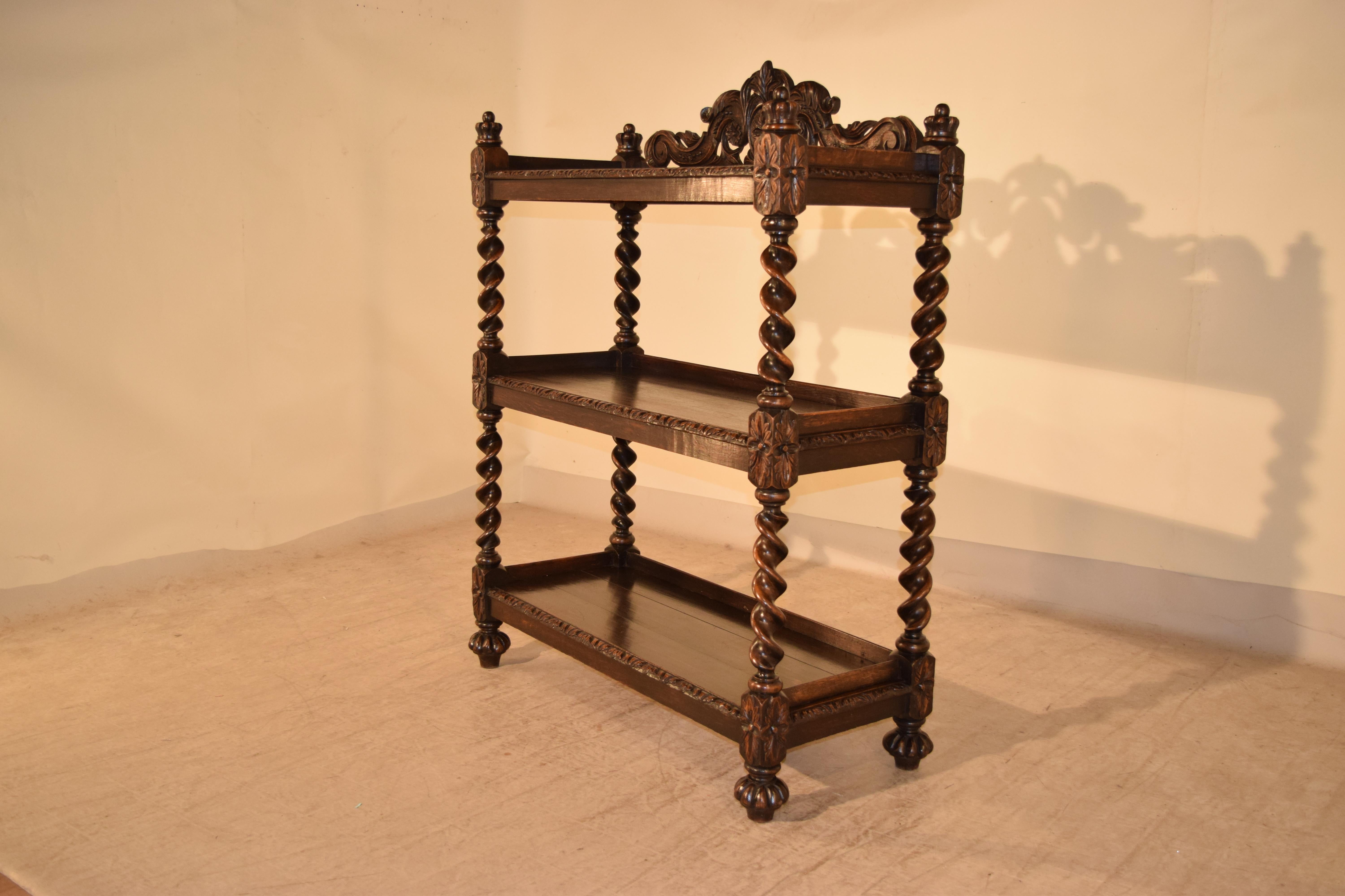 Oak 19th Century Carved French Dessert Buffet
