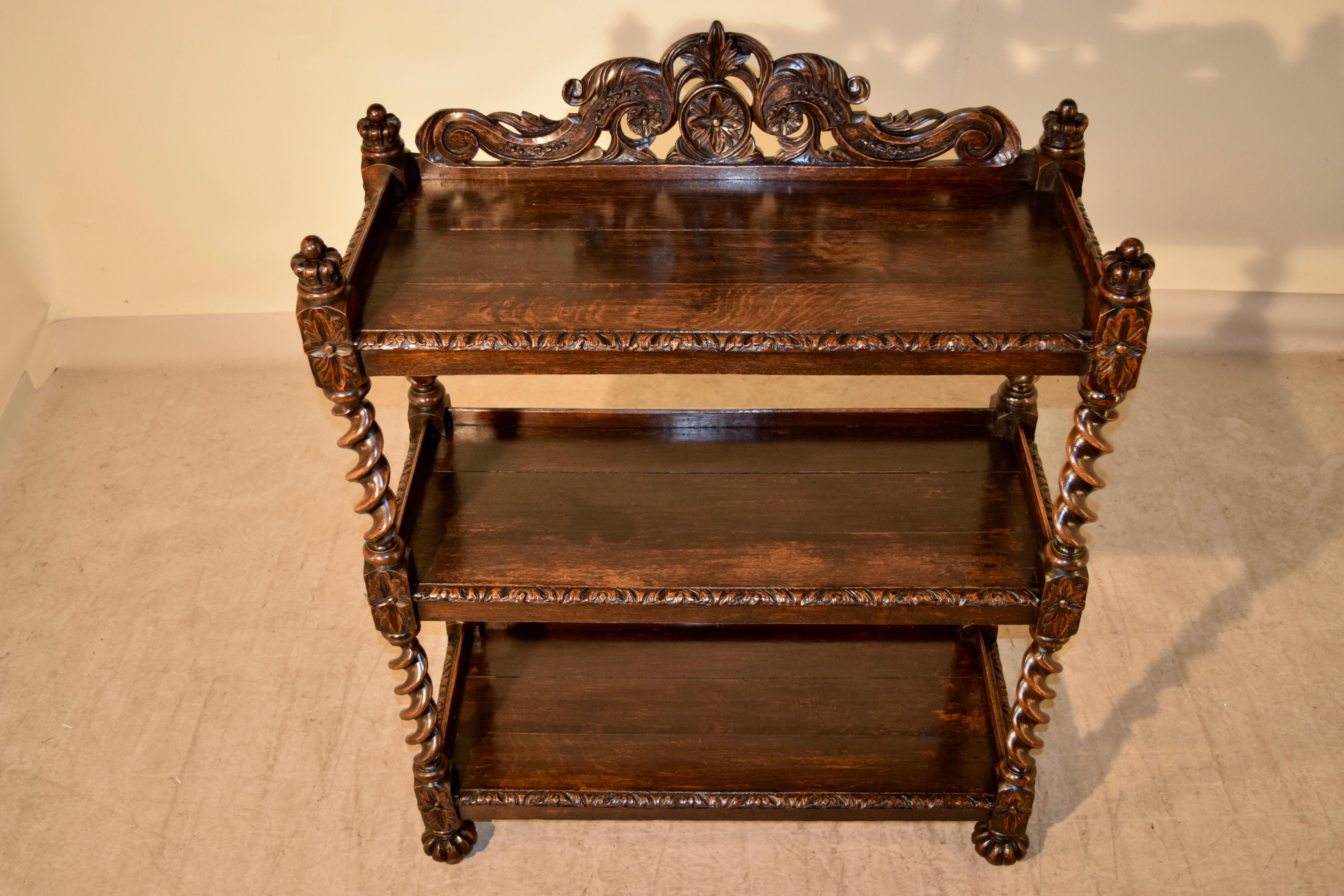 19th Century Carved French Dessert Buffet 1