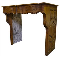 19th Century Carved French Fruitwood Mantle