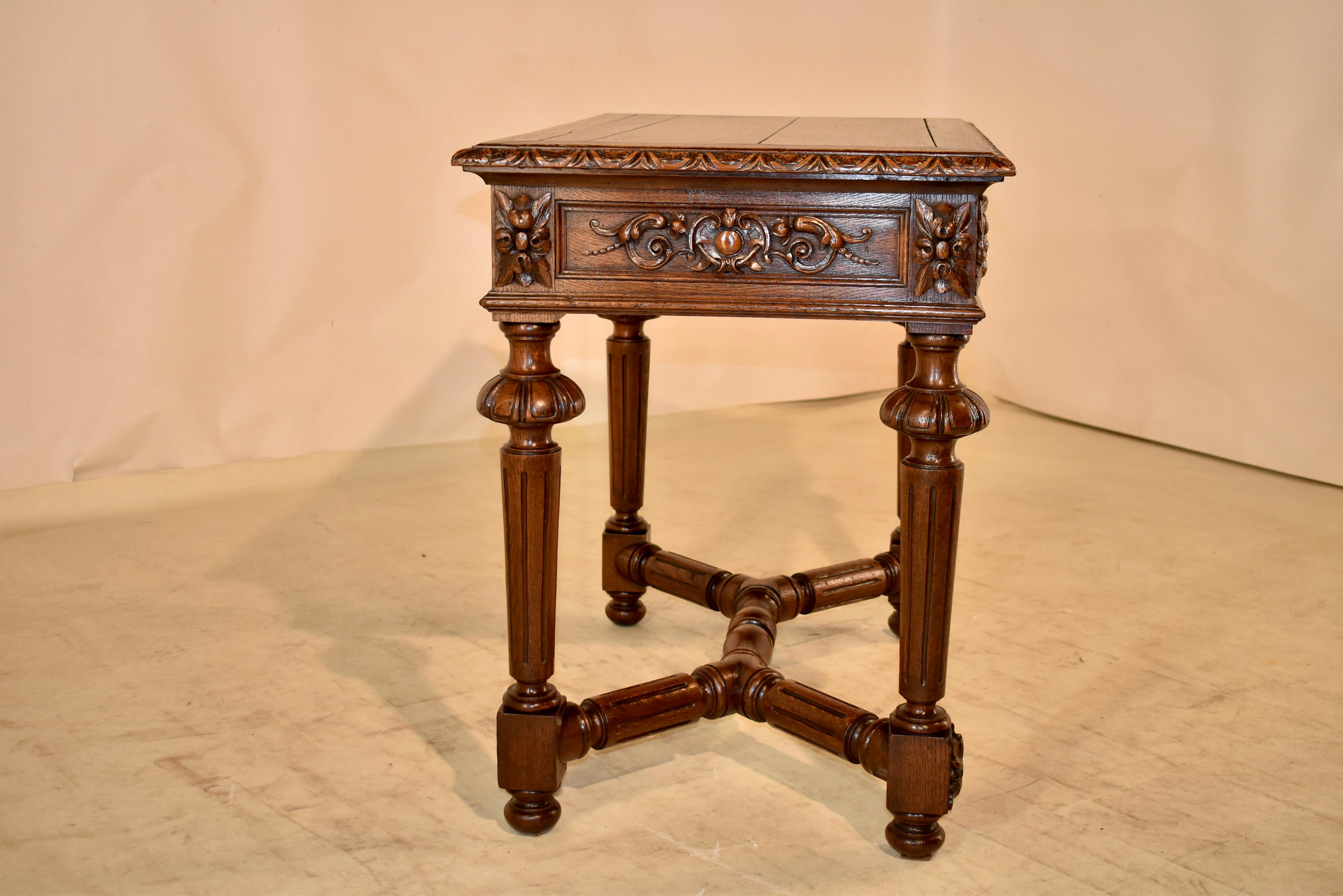 19th Century Carved French Side Table For Sale 6