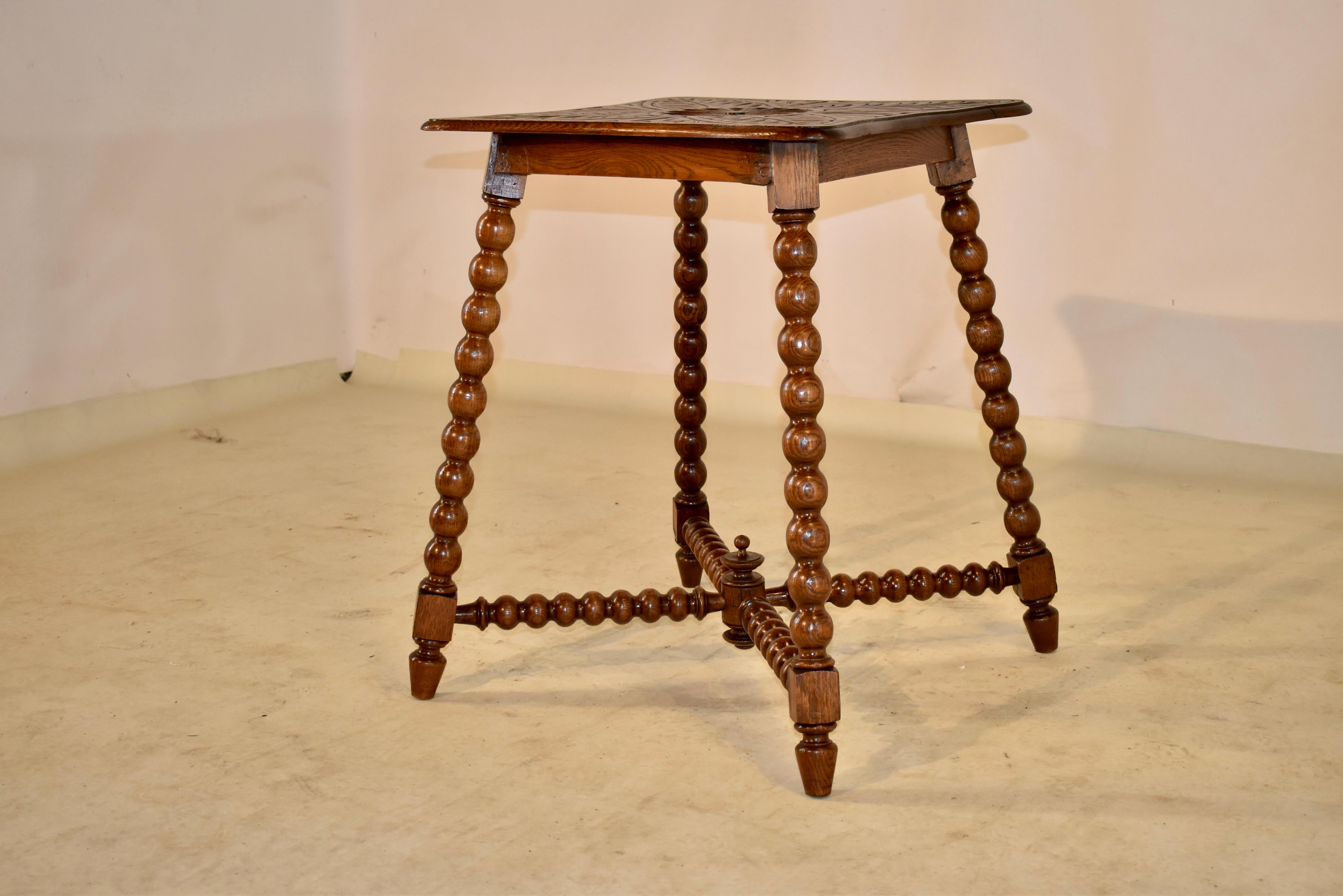 19th Century Carved French Side Table In Good Condition In High Point, NC