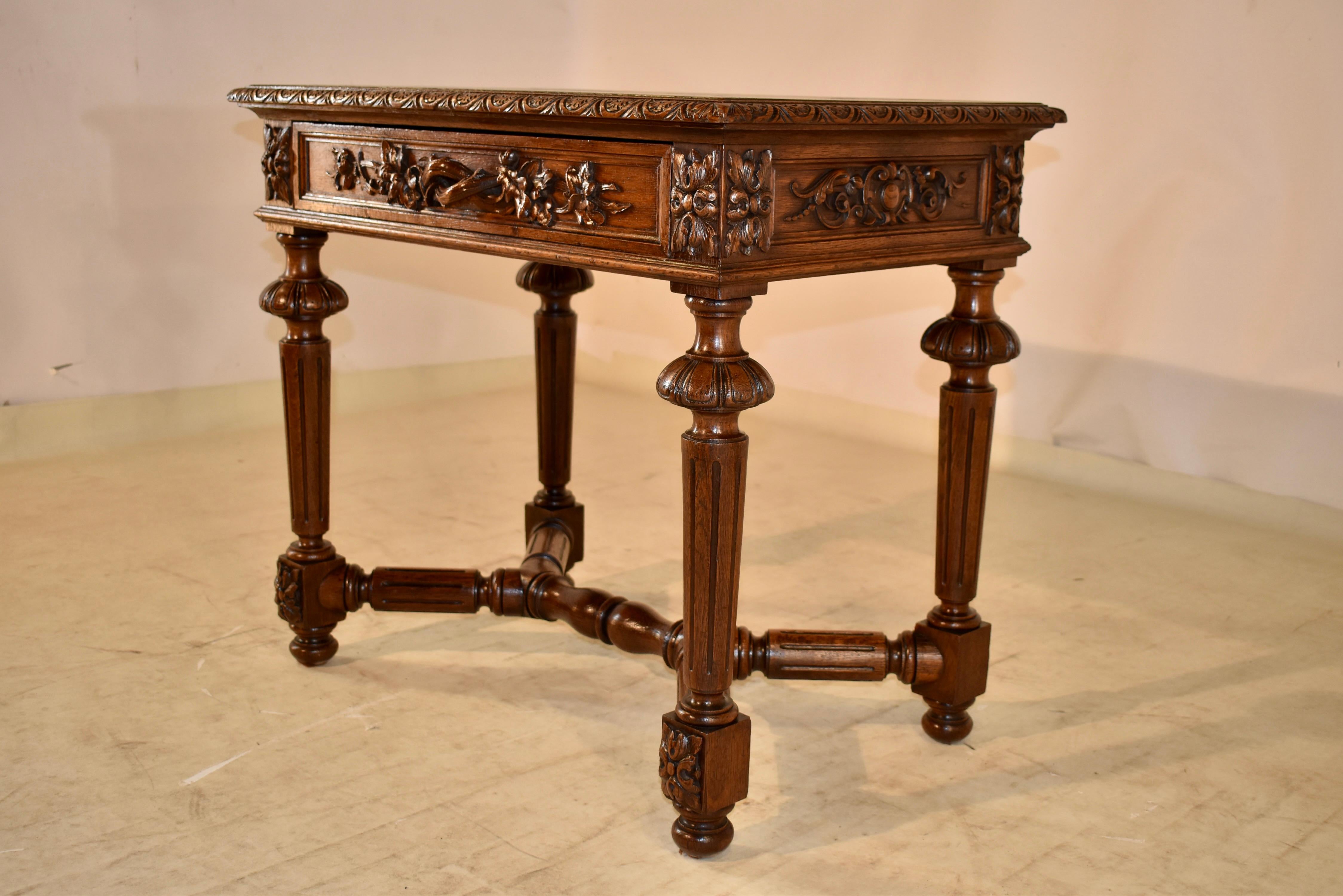 19th Century Carved French Side Table For Sale 1