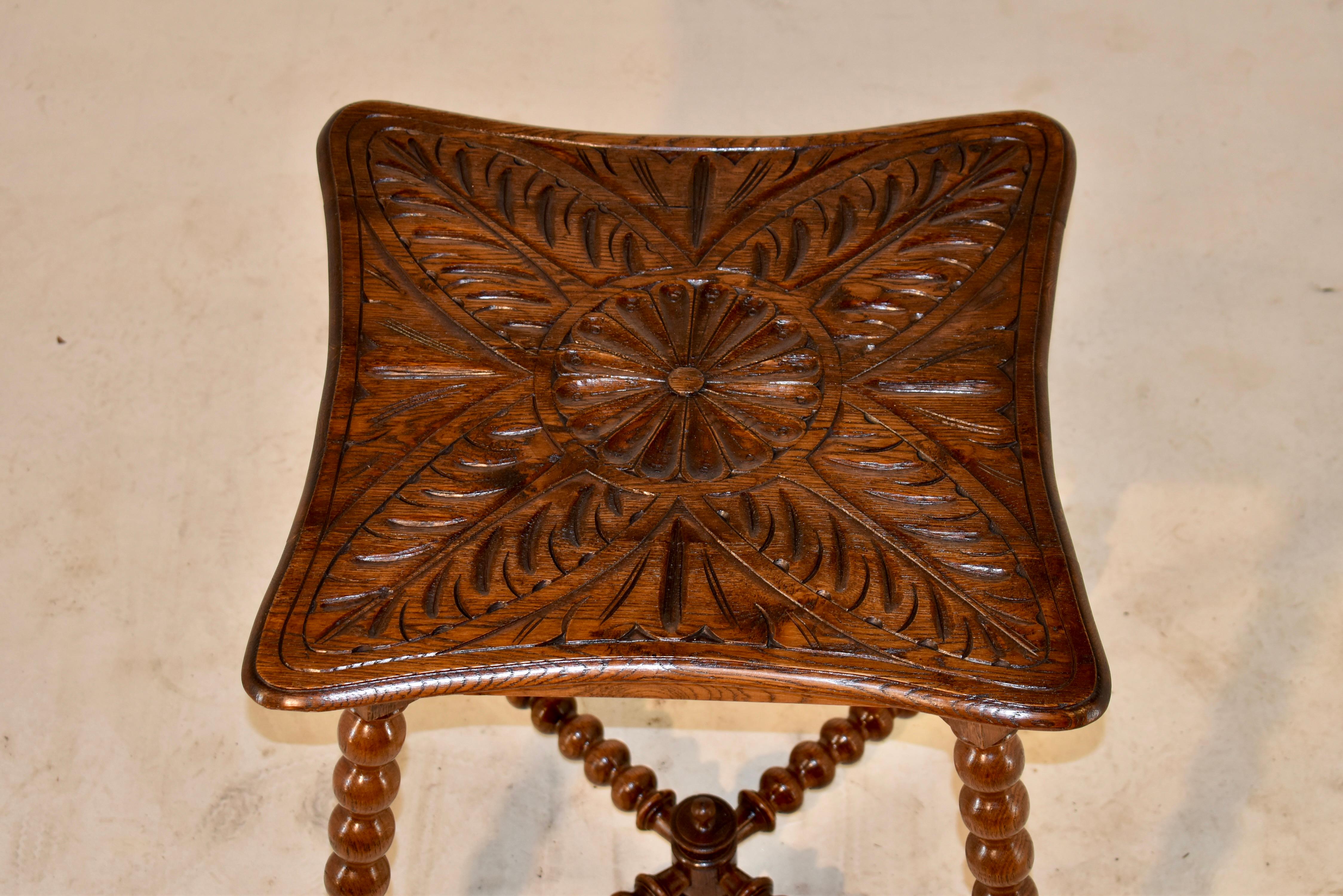 19th Century Carved French Side Table 1