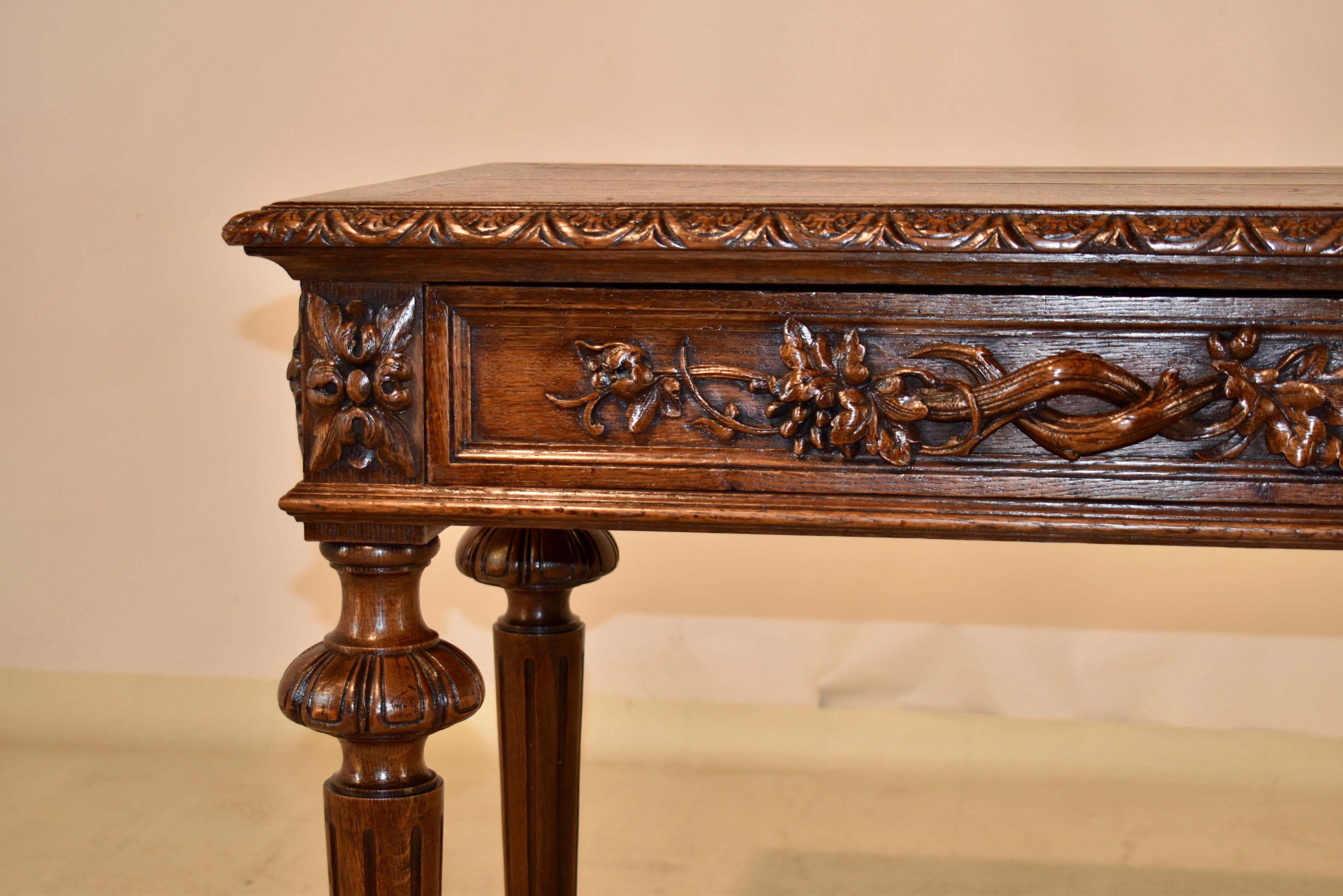 19th Century Carved French Side Table For Sale 2