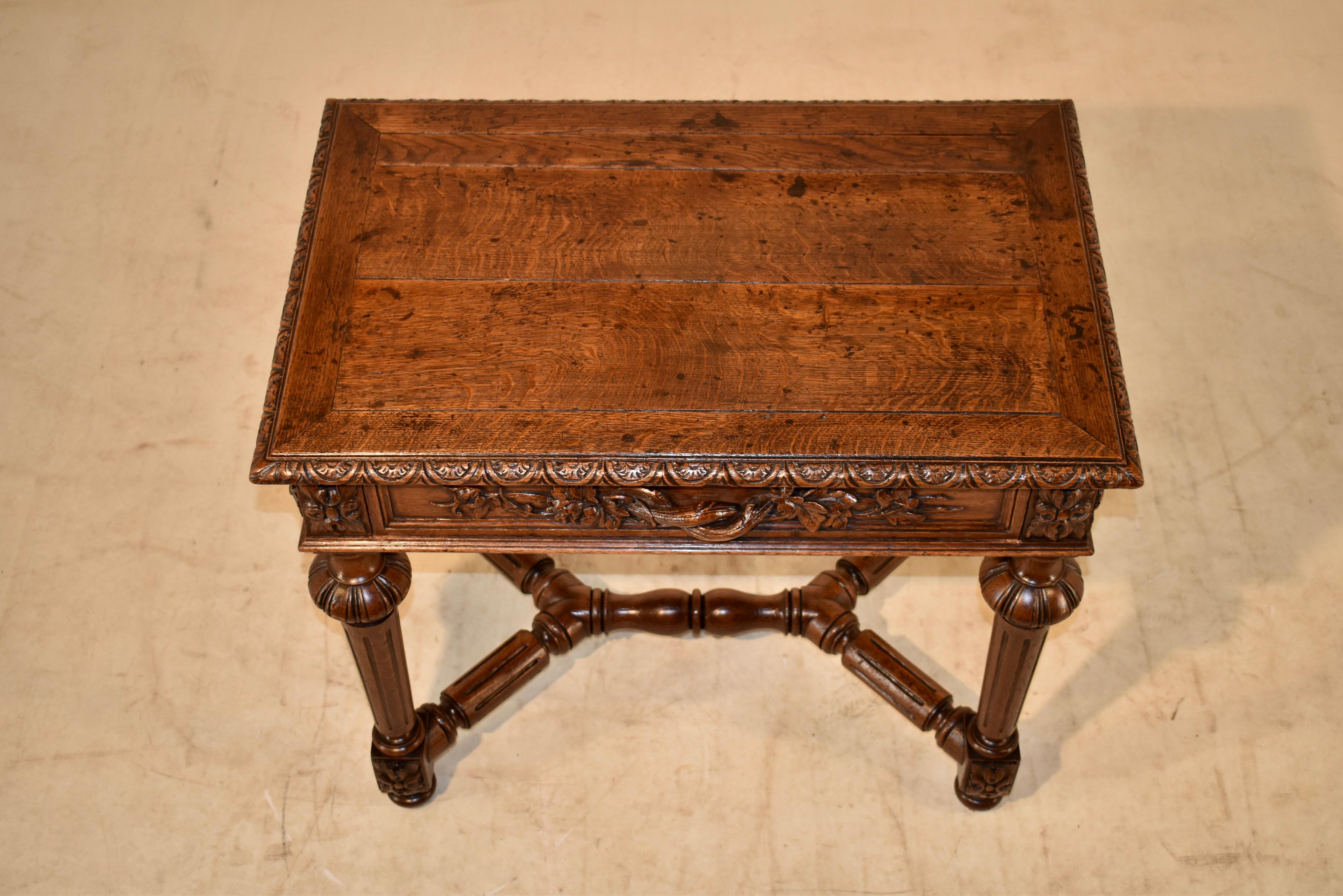 19th Century Carved French Side Table For Sale 4