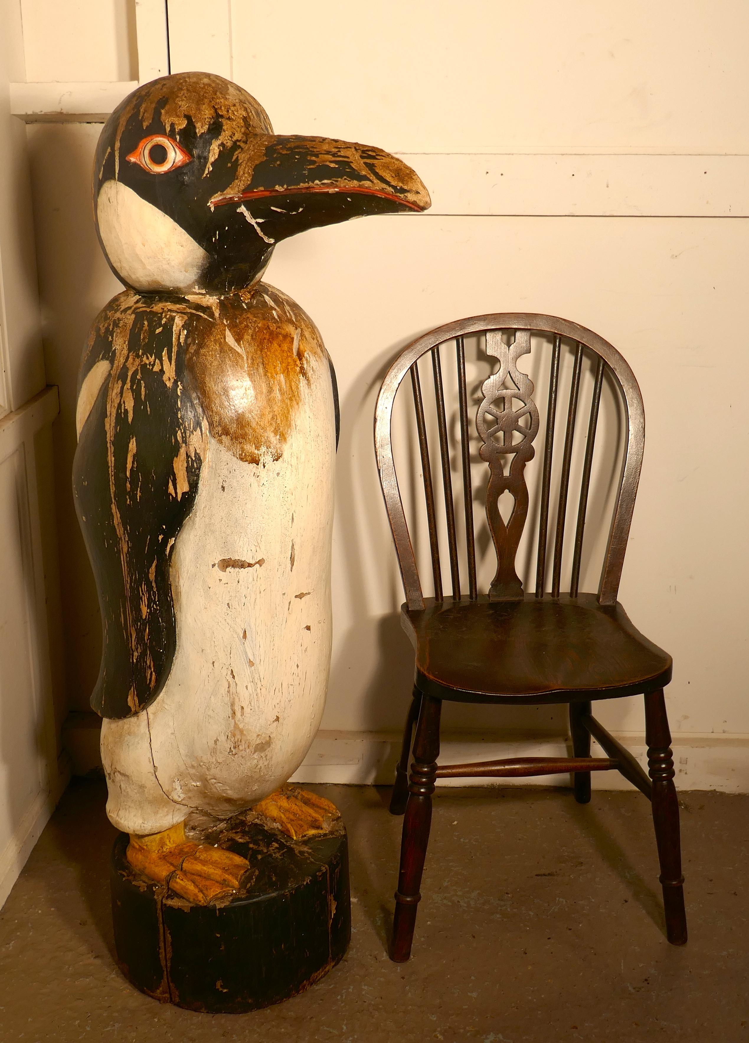 19th Century Carved French Wooden Fairground Penguin 3