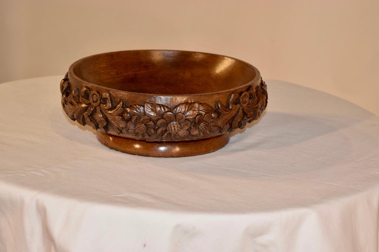 19th Century Carved Fruit Bowl at 1stDibs