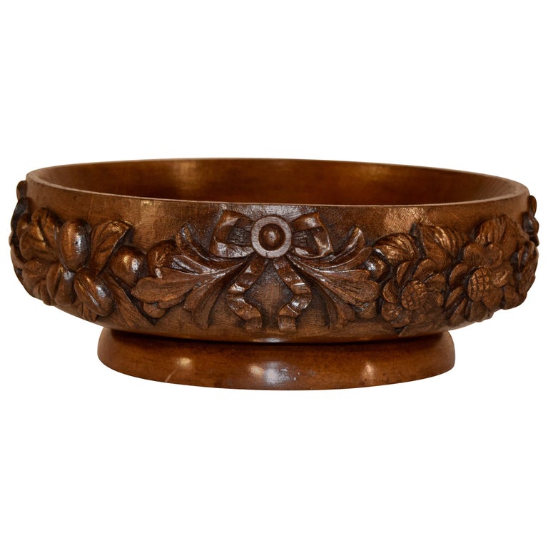 19th Century Carved Fruit Bowl at 1stDibs