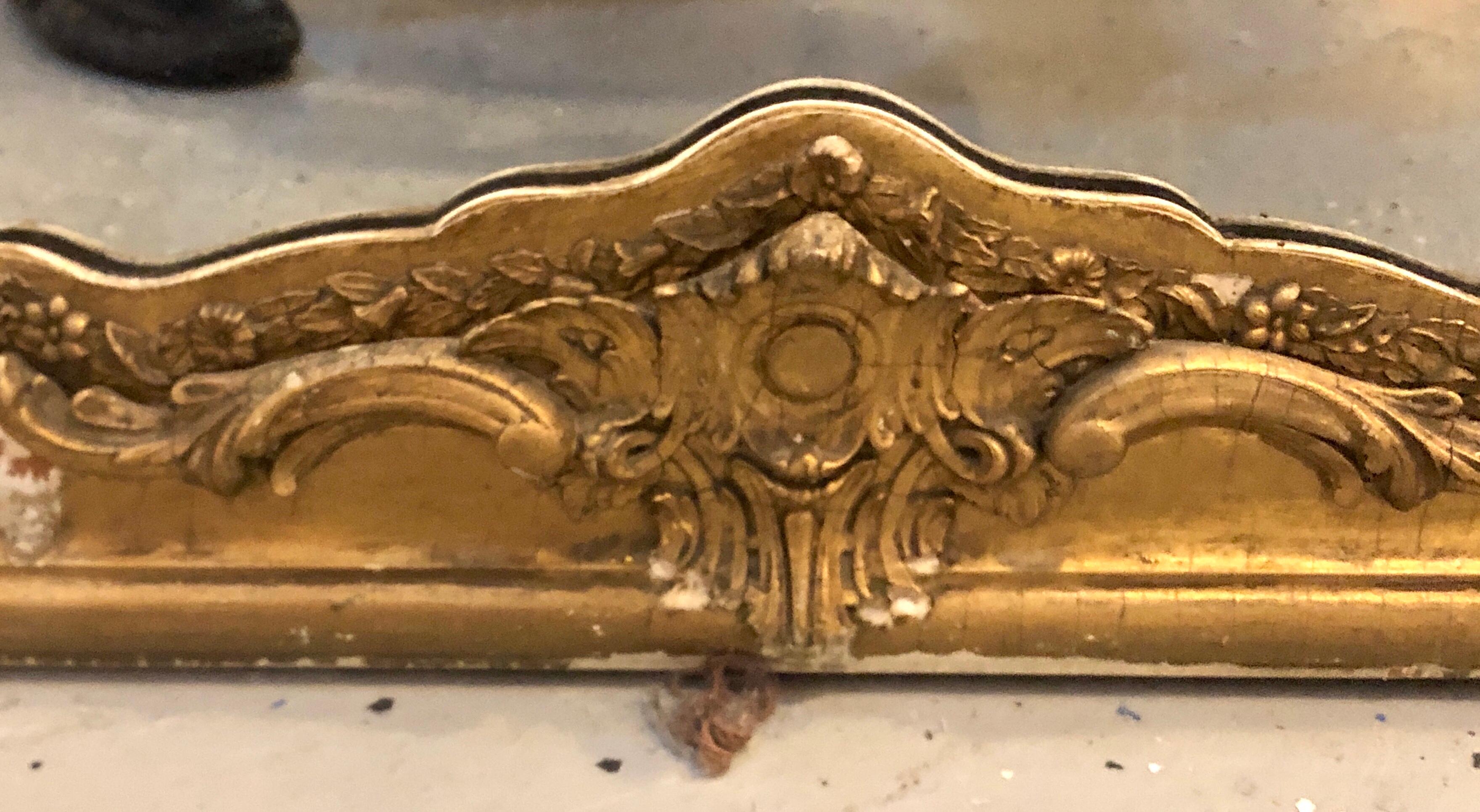 19th Century Carved Gilt Gold Pier, Console, Floor or over the Mantle Mirror 4