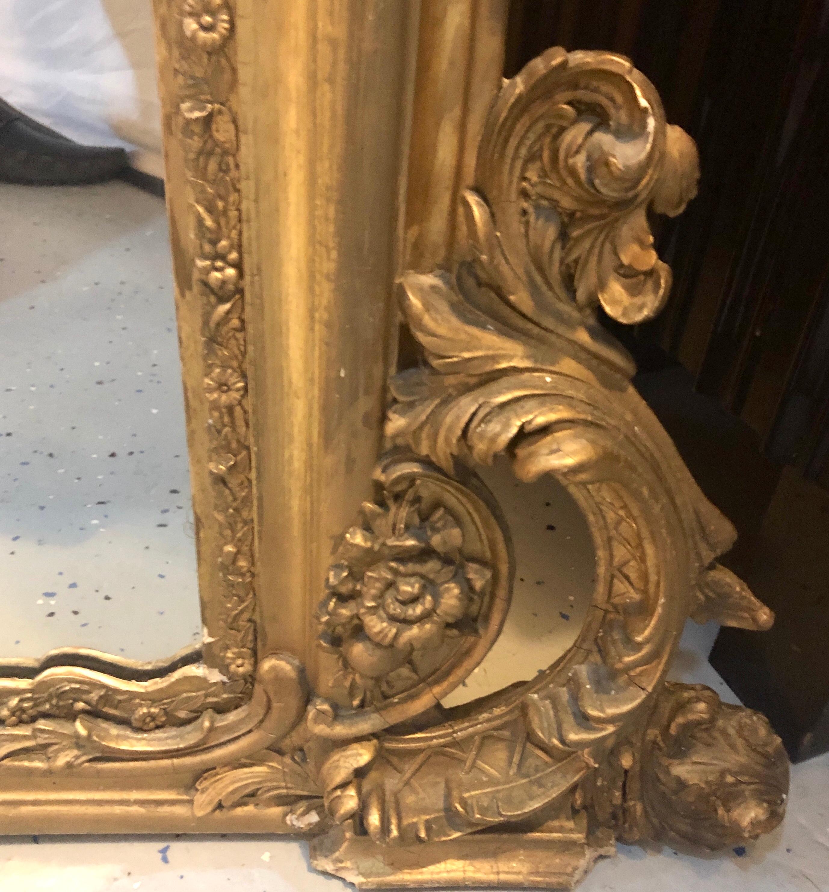 gilt floor mirror