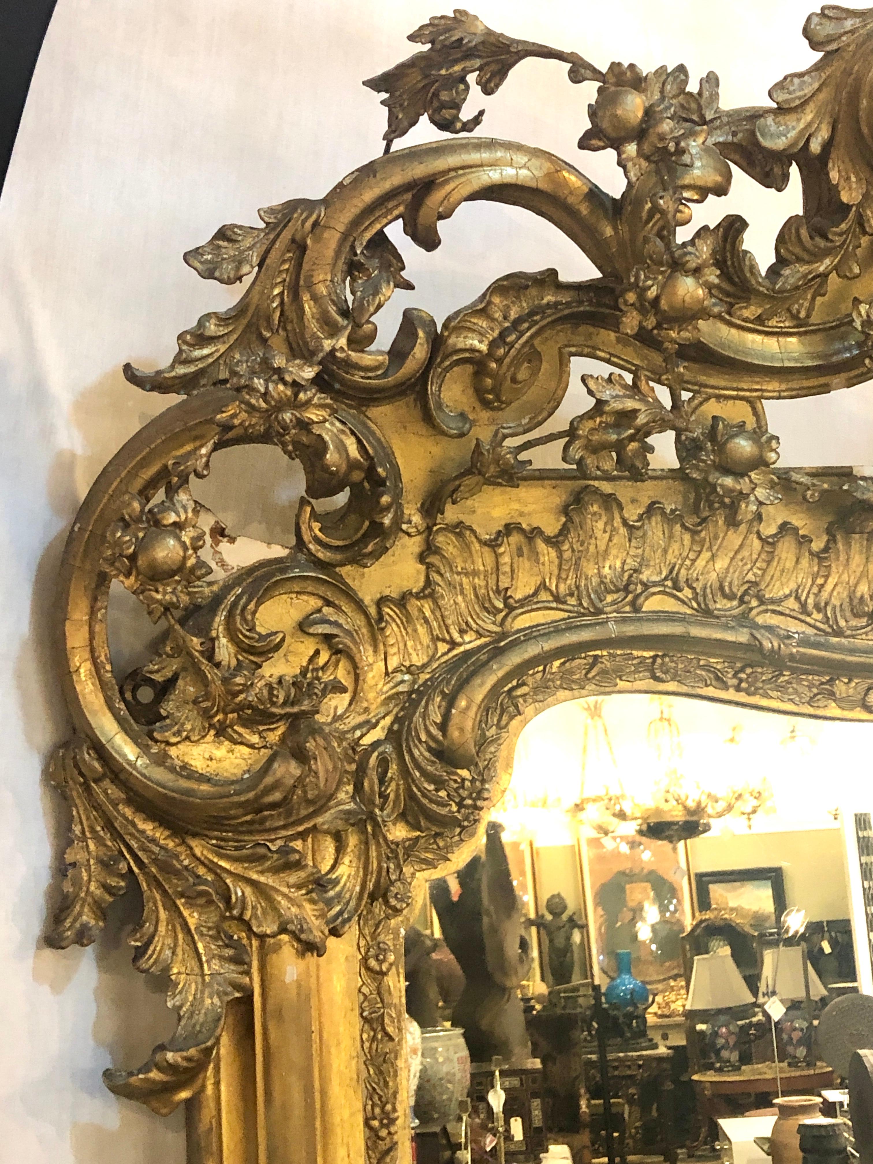 gold floor mirror