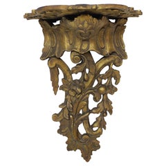 19th Century Carved Gilt Wood Wall Bracket
