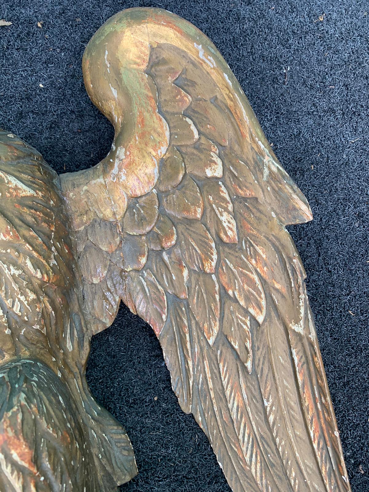 19th Century Carved Giltwood Eagle Baldachin 9