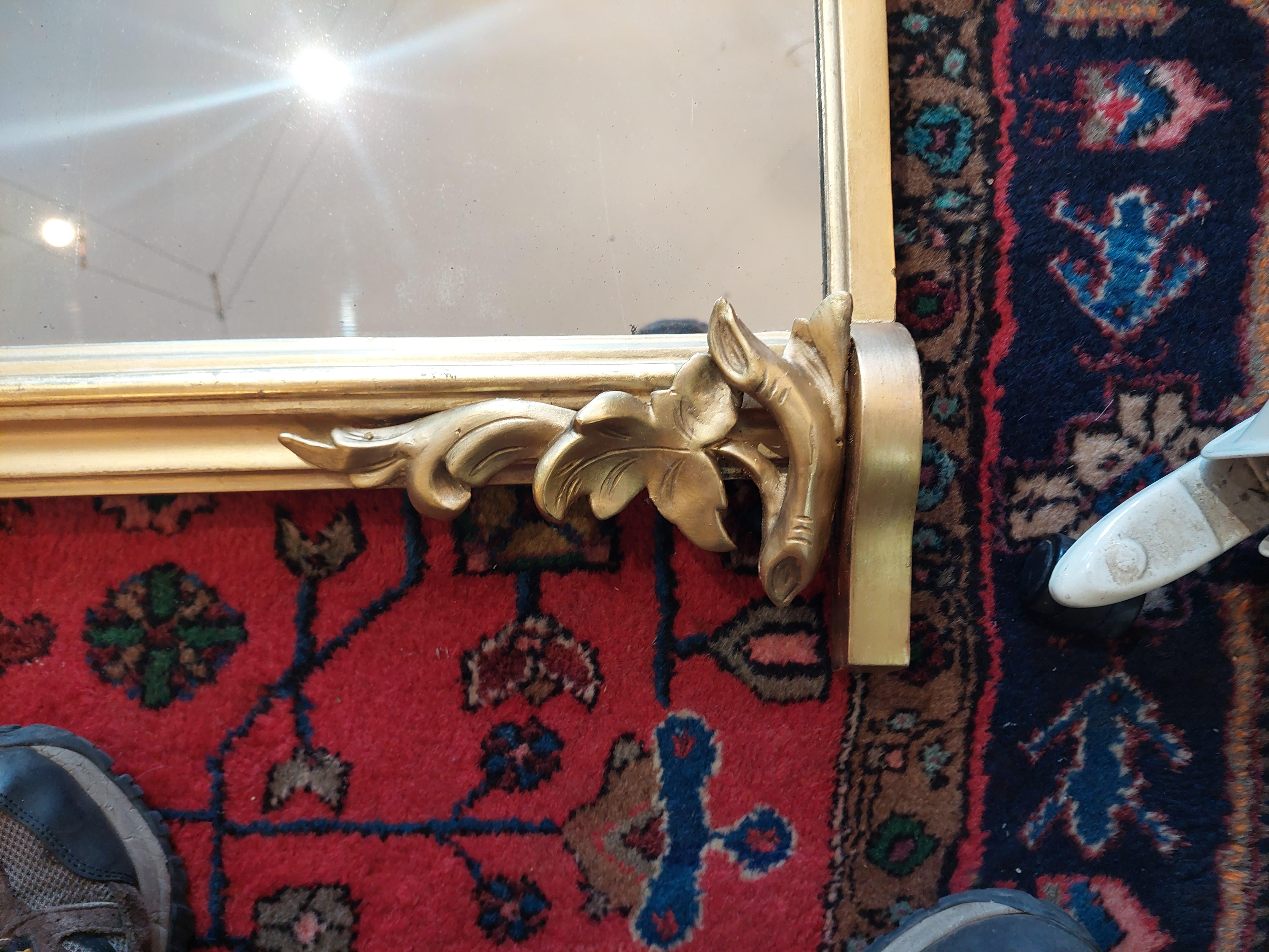 19th Century Carved Giltwood Overmantle Mirror In Good Condition In Altrincham, GB