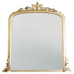 19th Century Carved Giltwood Overmantle Mirror