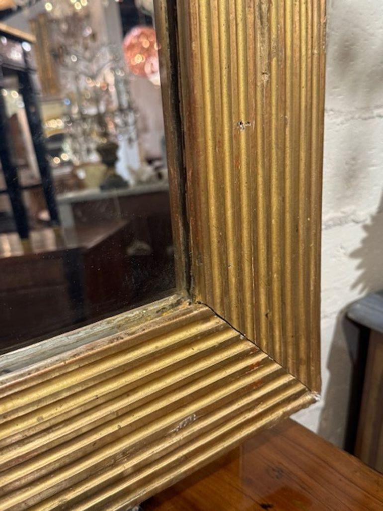 19th Century Carved Giltwood Transitional Mirror In Good Condition For Sale In Dallas, TX