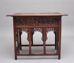 19th Century Carved Indian Occasional Table