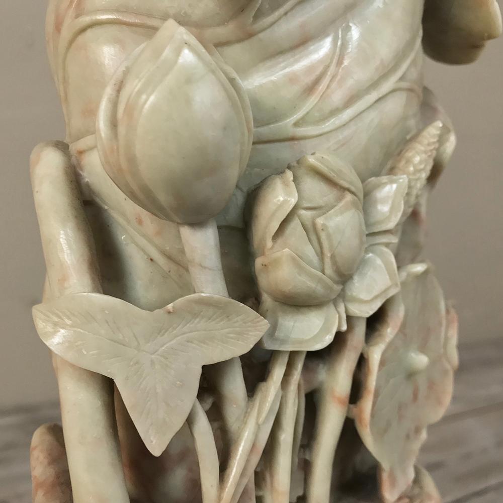 Hand-Crafted 19th Century Carved Jade Stone Vase