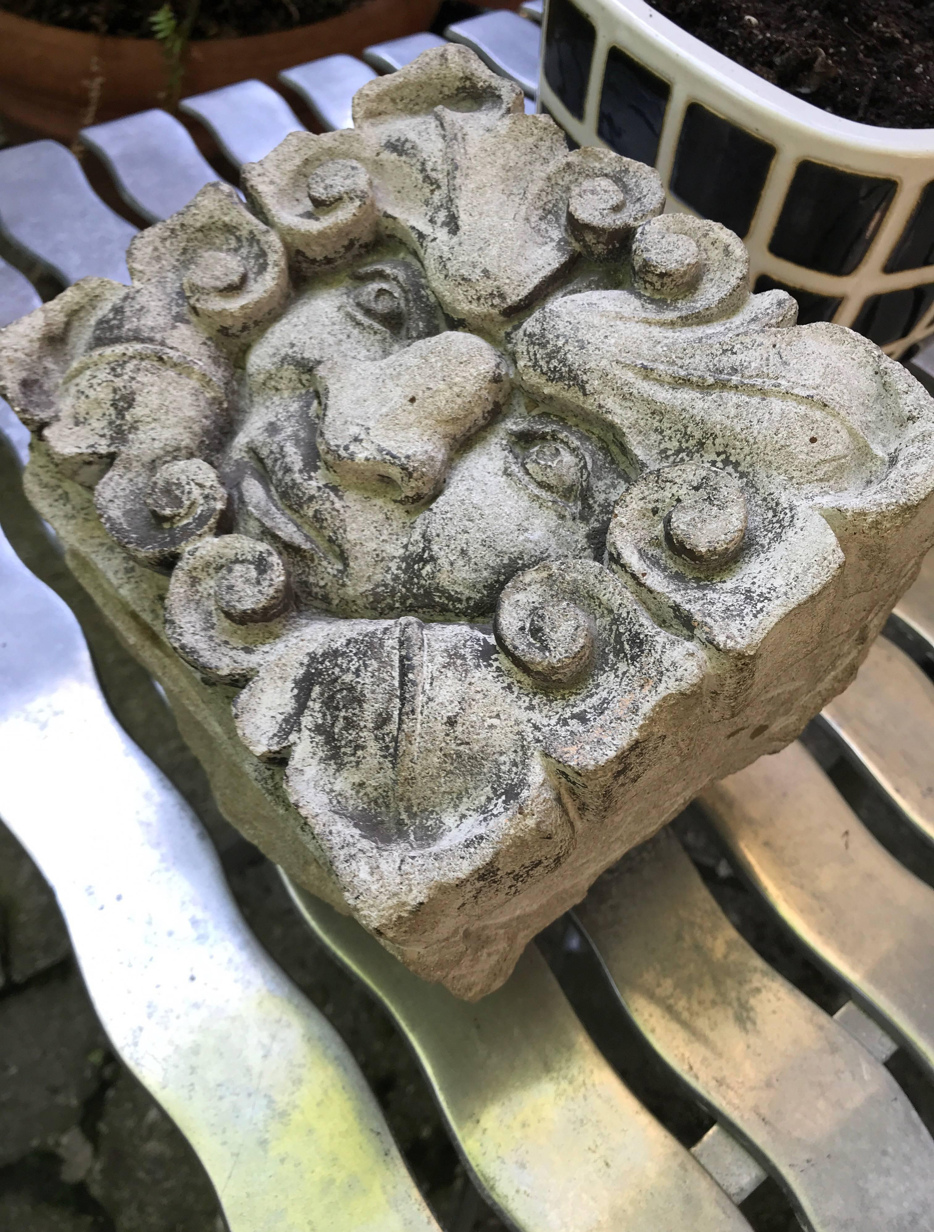 19th Century Carved Limestone Gargoyle Architectural Fragment Element 10
