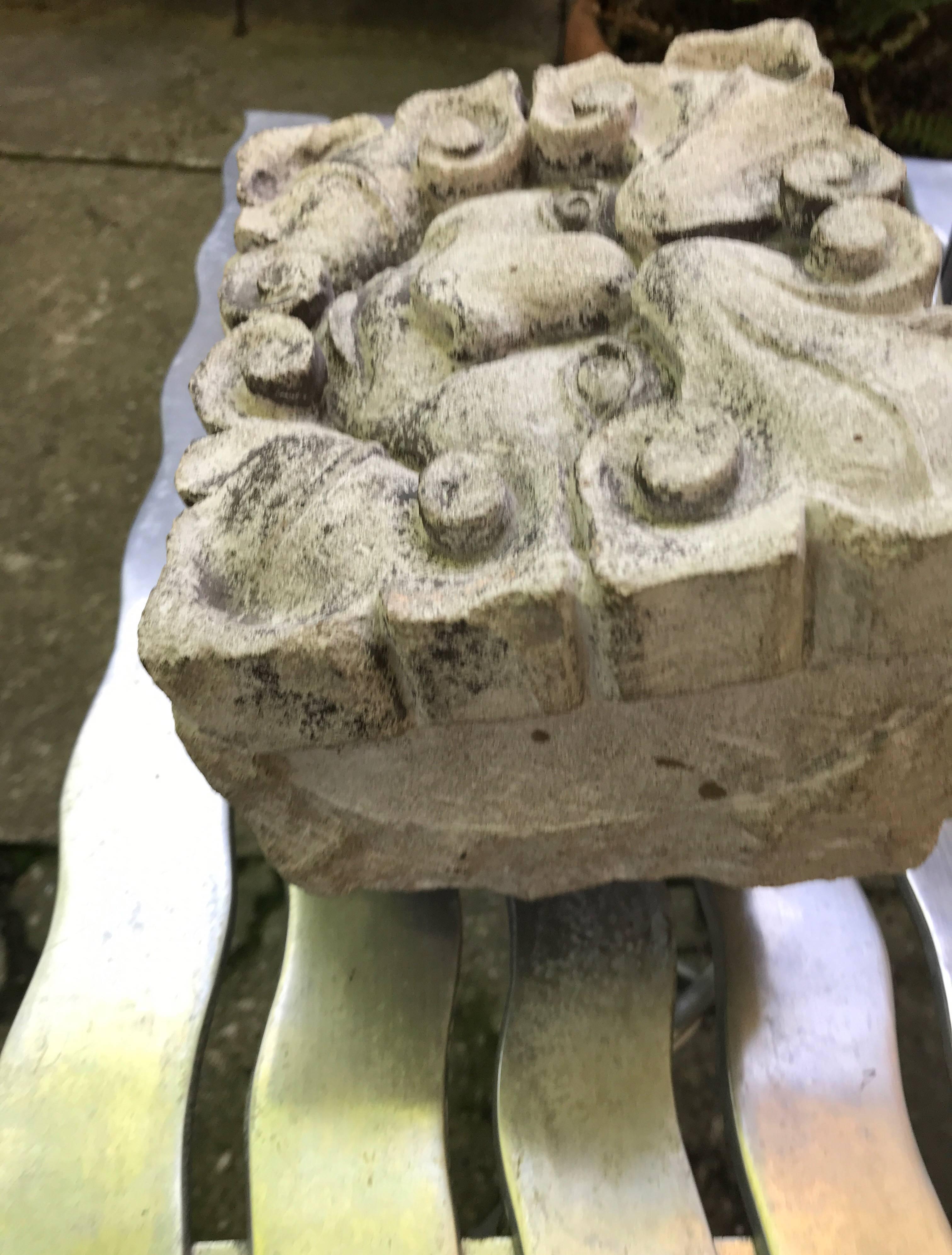 19th Century Carved Limestone Gargoyle Architectural Fragment Element 11