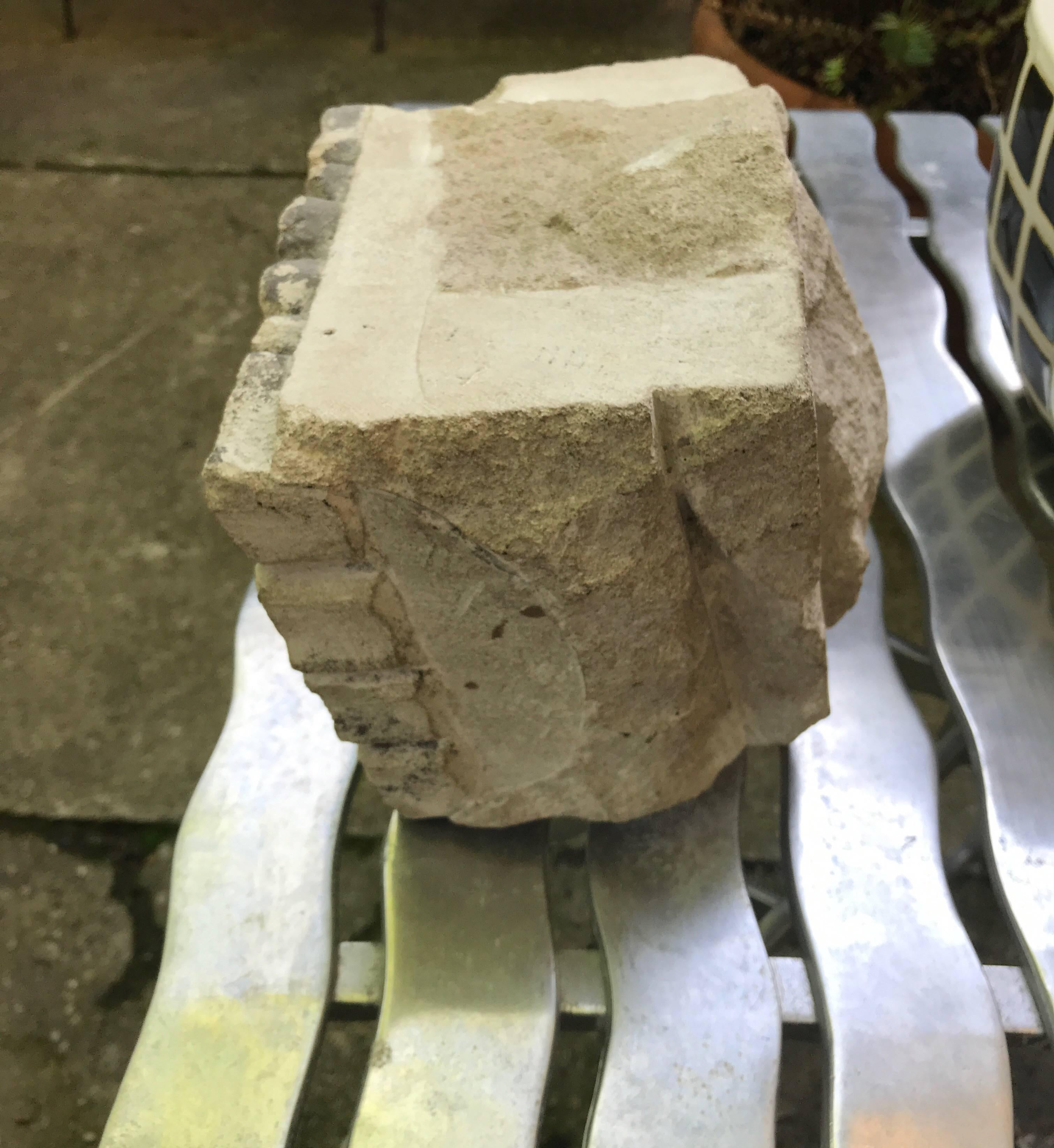 19th Century Carved Limestone Gargoyle Architectural Fragment Element 2