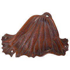 19th Century Carved Lotus Leaf Tray