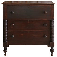 19th Century Carved Mahogany Butler's Desk