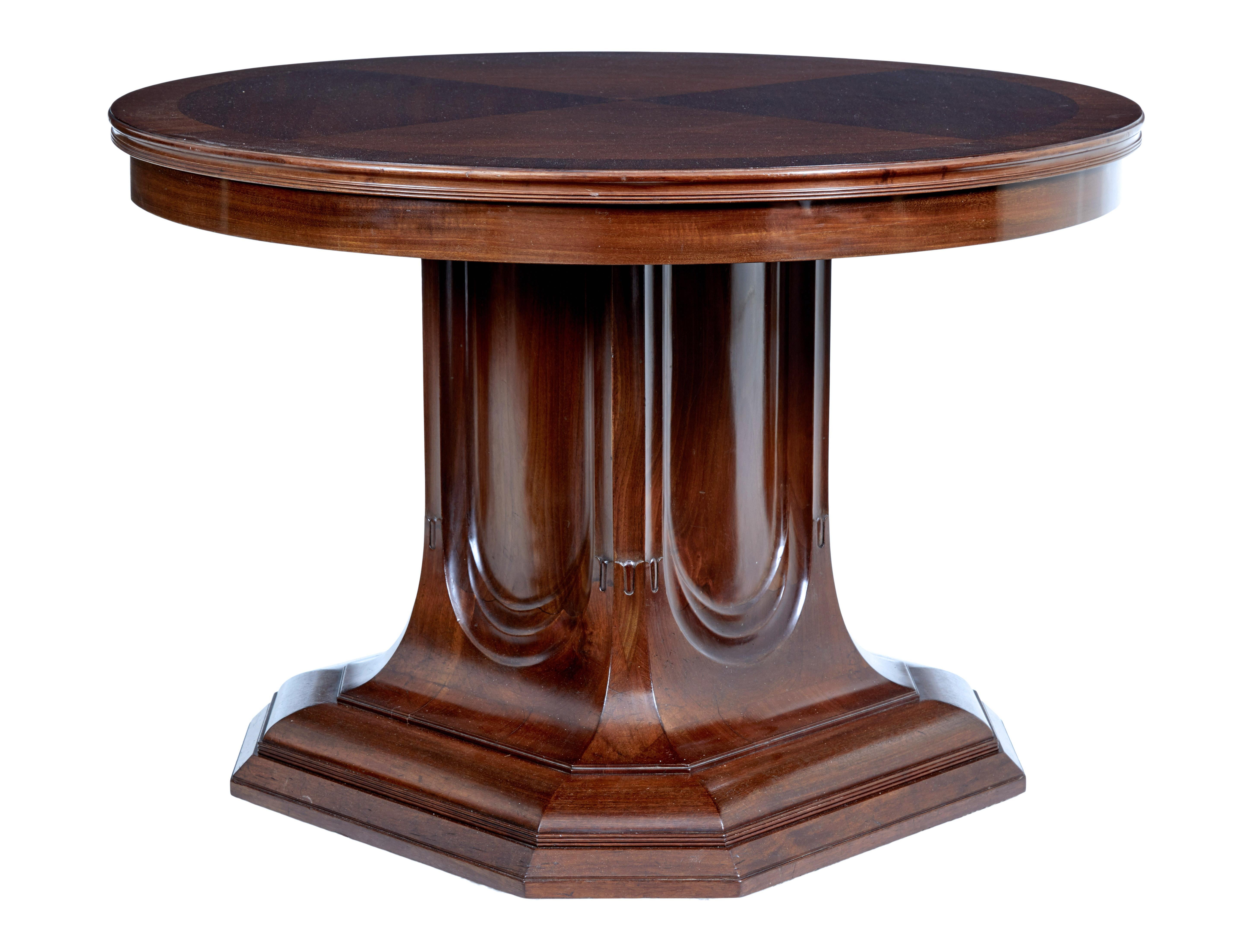 Victorian 19th Century Carved Mahogany Center Table