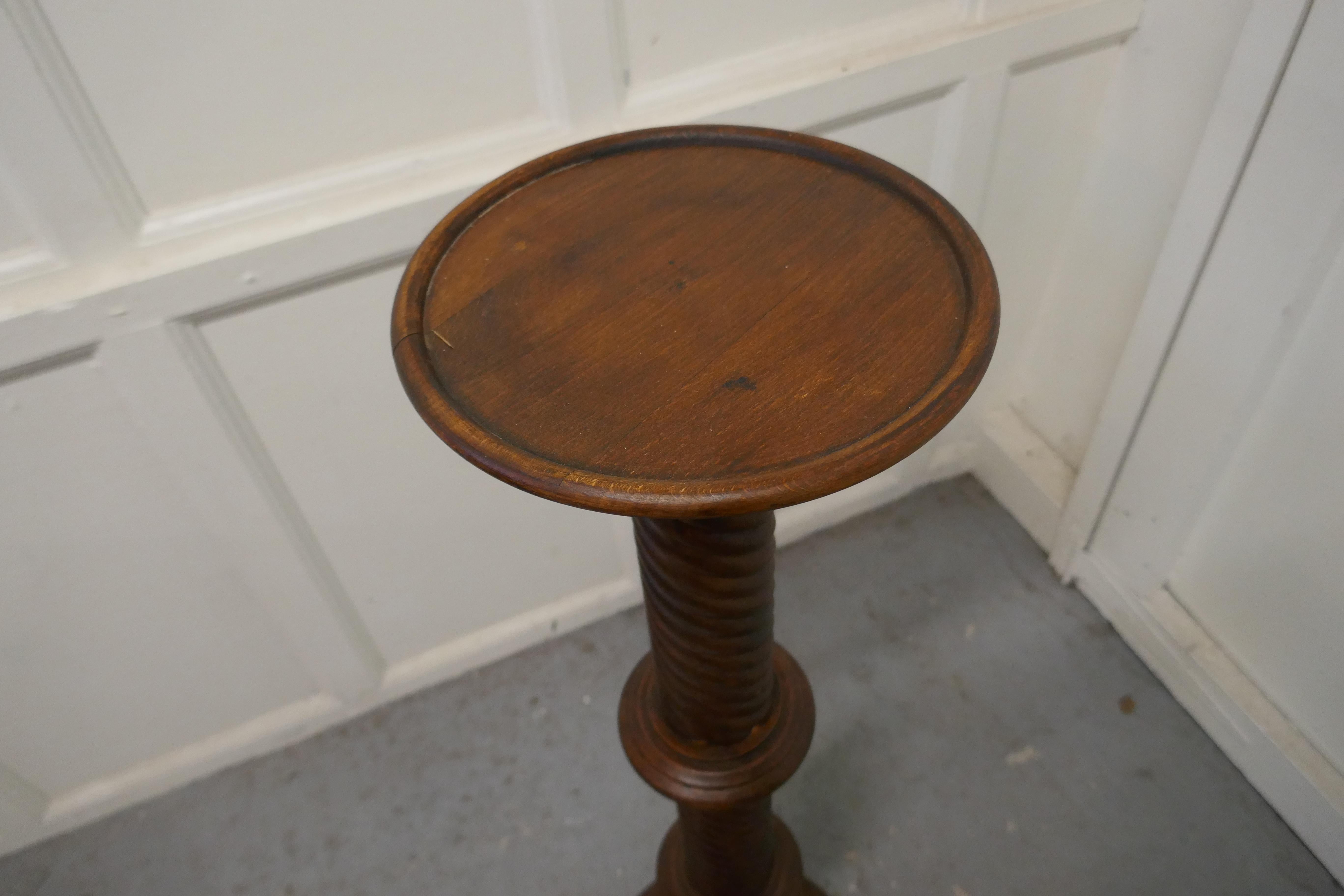 19th Century Carved Mahogany Pedestal Torchere For Sale 2