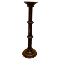 Antique 19th Century Carved Mahogany Pedestal Torchere