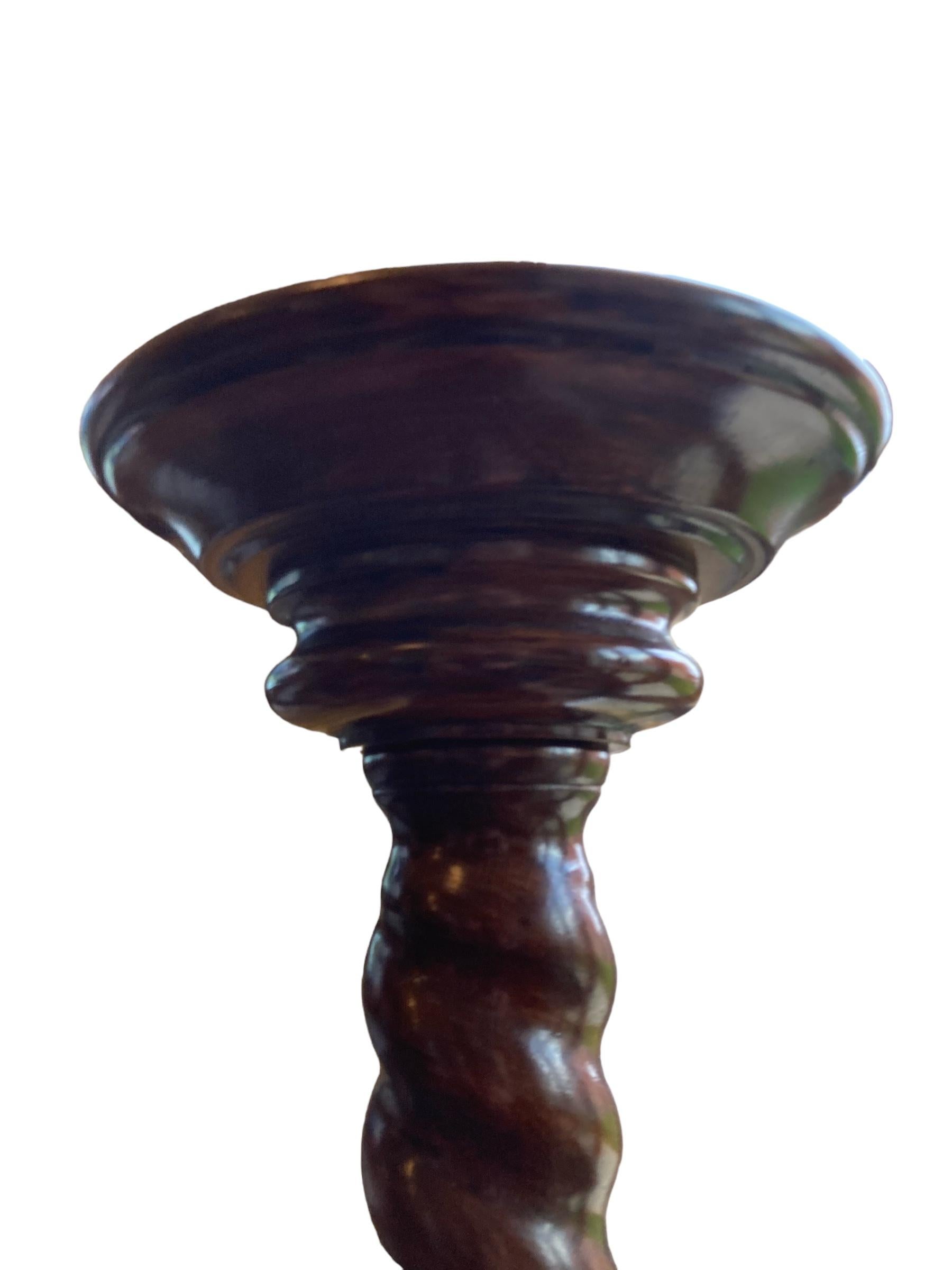 Early 20th Century 19th Century Carved Mahogany Pedestal Torchere/ Jardinere For Sale