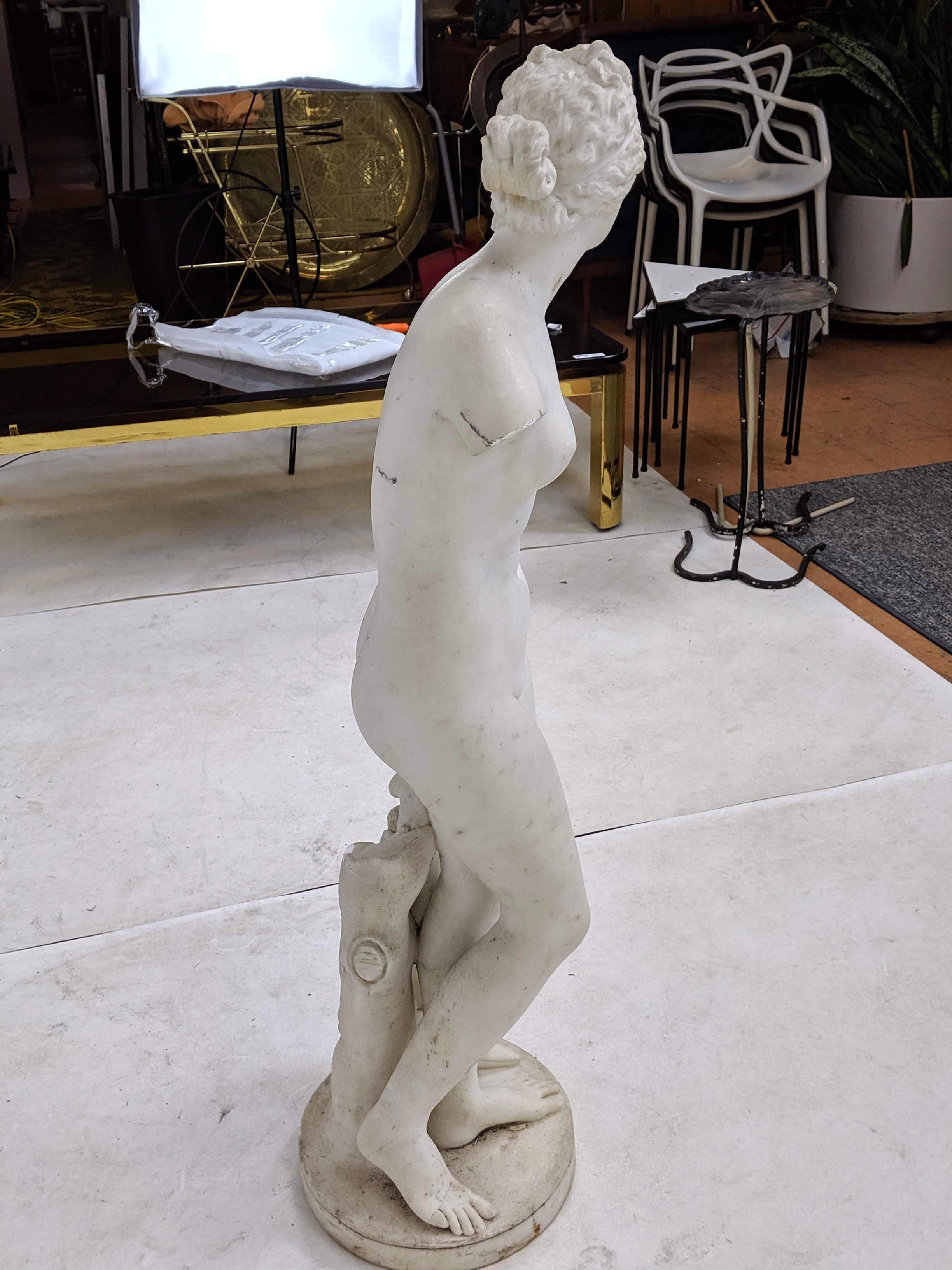 19th Century Carved Marble Statue 5