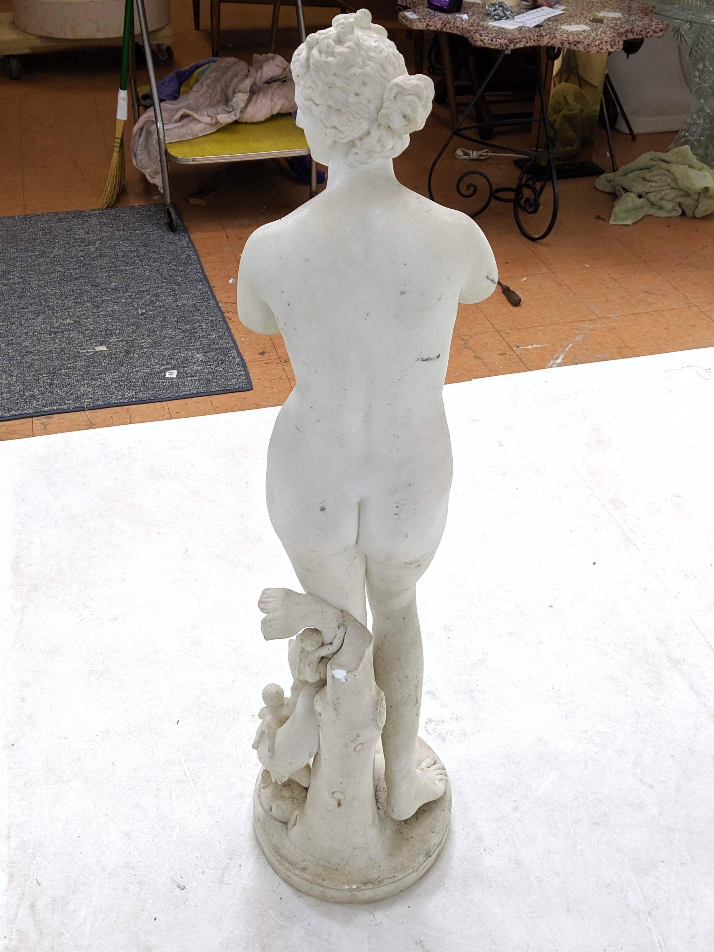19th Century Carved Marble Statue In Good Condition In Essex, MA