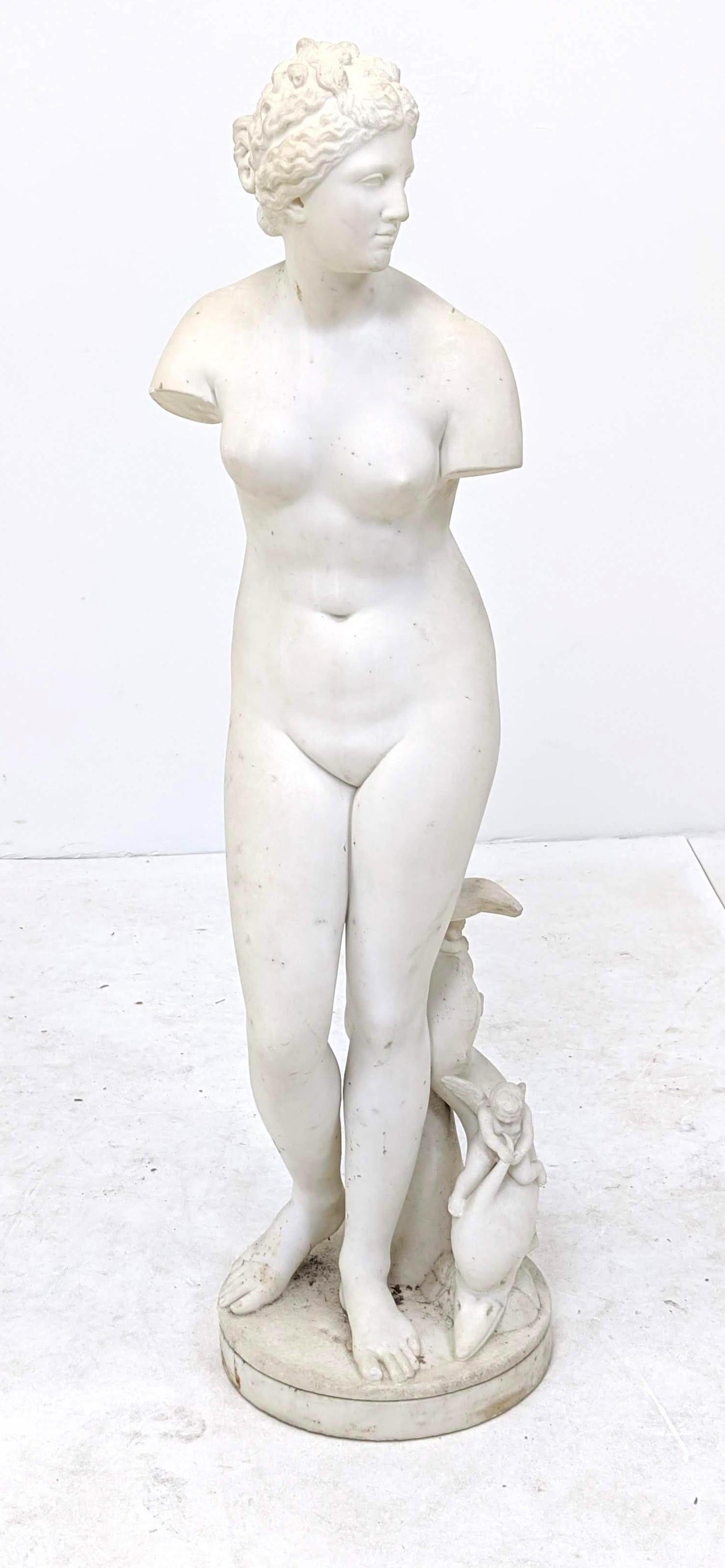 19th Century Carved Marble Statue 2