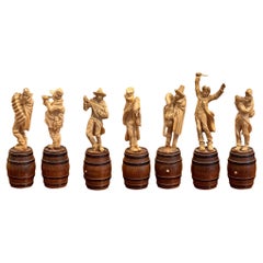 Figures musicales sculptées du 19ème siècle - Ensemble de 7
