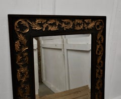 19th Century Carved Oak and Gilt Wall Mirror